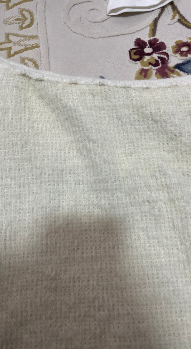 Kadın Beyaz Bohem Örgü Triko Kazak - Görsel 3