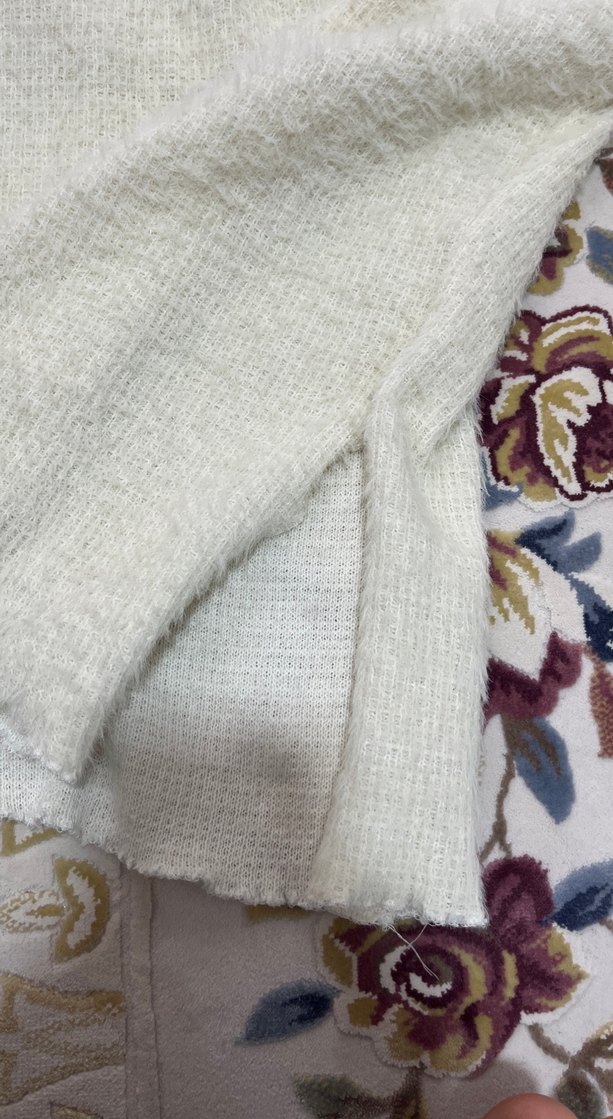 Kadın Beyaz Bohem Örgü Triko Kazak - Görsel 4