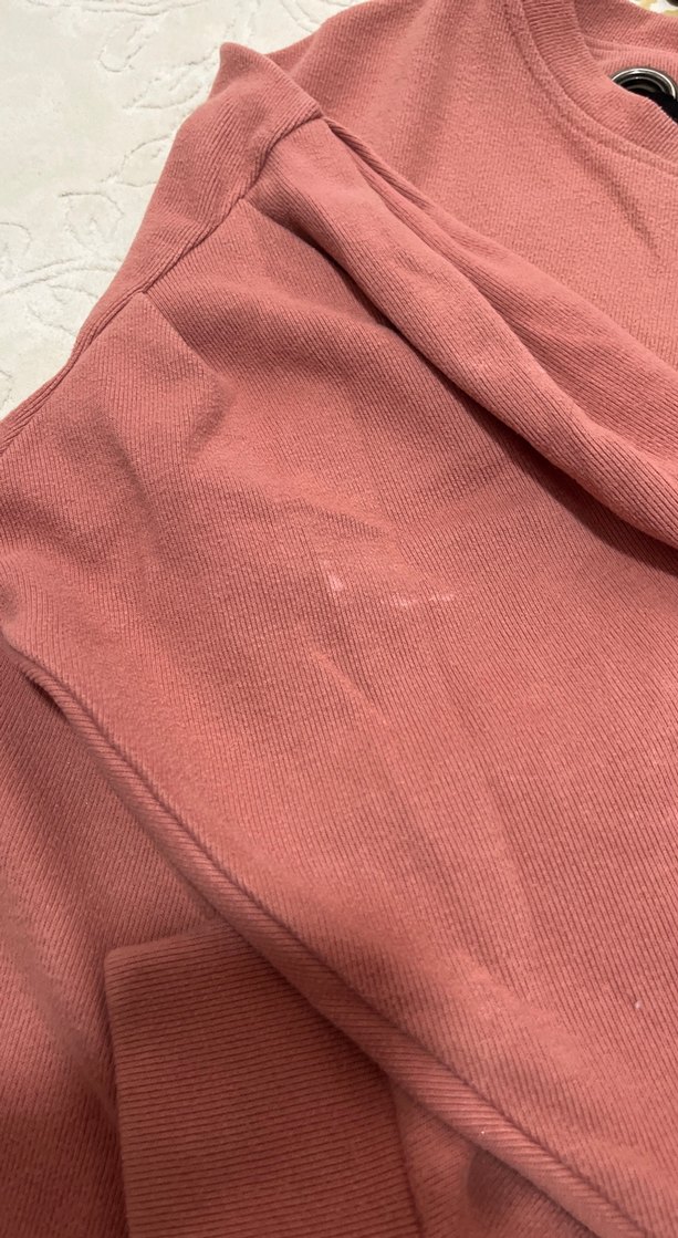 Bordo Kadın Süet Sweatshirt - Görsel 3