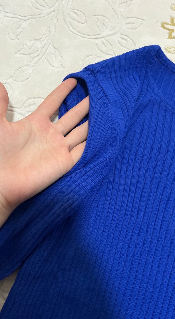 Mavi Kadın Triko Uzun Kollu Kazak - Görsel 2