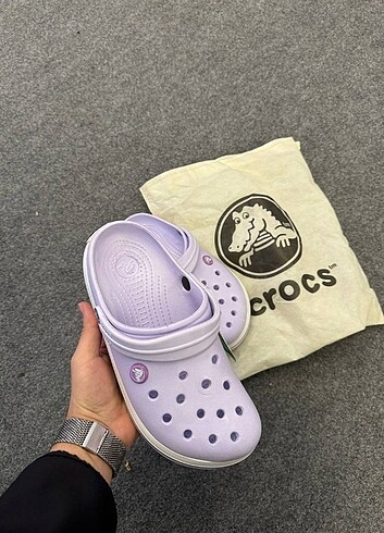 39 Beden mor Renk Crocs terlik Orjinal bez torbalı 36 40 arası numaralari mevcut