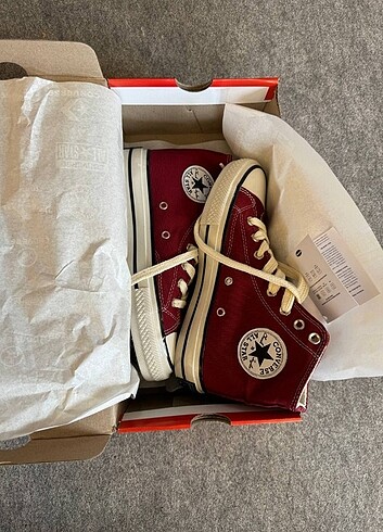 Converse Converse Chucky Taylor bordo İçten dikişli Ortopedik taban Kauç