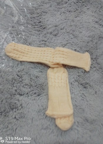 Bohem Tarzı Bej Örgü Kadın Eldiven - Görsel 2