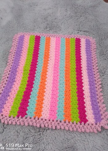 Renkli Çizgili Örgü banyo lifi - Görsel 2