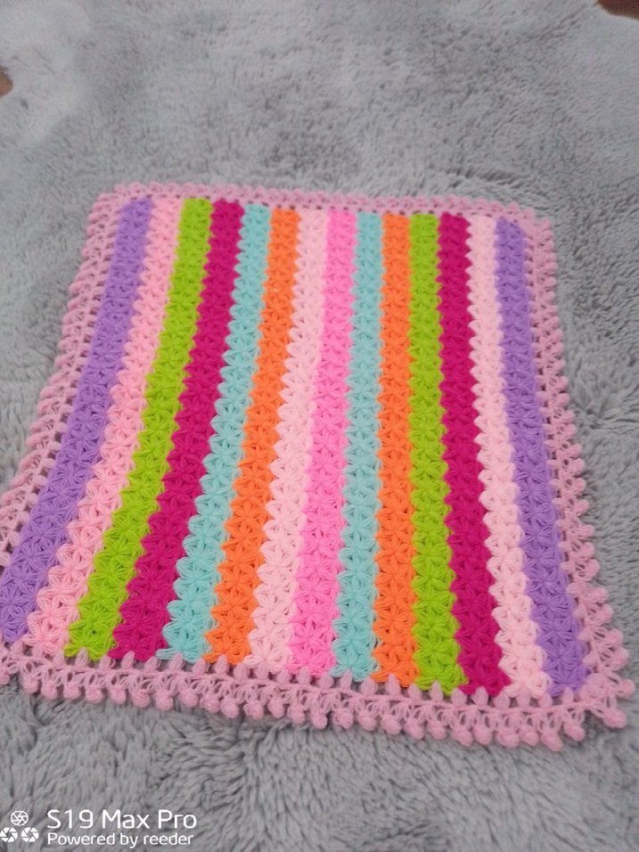 Renkli Çizgili Örgü banyo lifi - Görsel 2