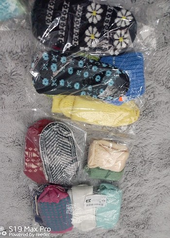 Kırmızı Örgü Kadın çorap - Görsel 4