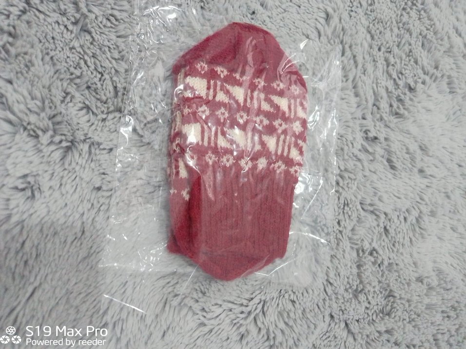 Kırmızı Örgü Kadın çorap - Görsel 3