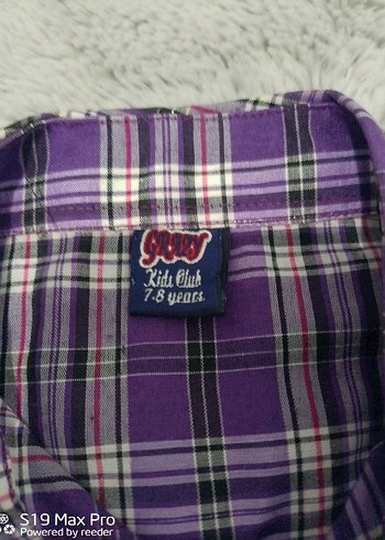 Kız Çocuk Kısa Kollu Renkli Ekose Gömlek - Görsel 3