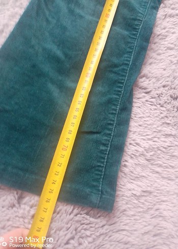 Kemerli Kız Çocuk Yeşil Süet Pantolon - Görsel 5