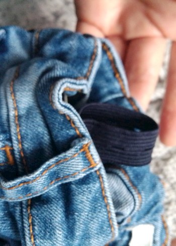 Nakışlı Mavi Kadın Midi Kot Pantolon - Görsel 7