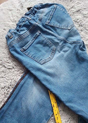 Nakışlı Mavi Kadın Midi Kot Pantolon - Görsel 4