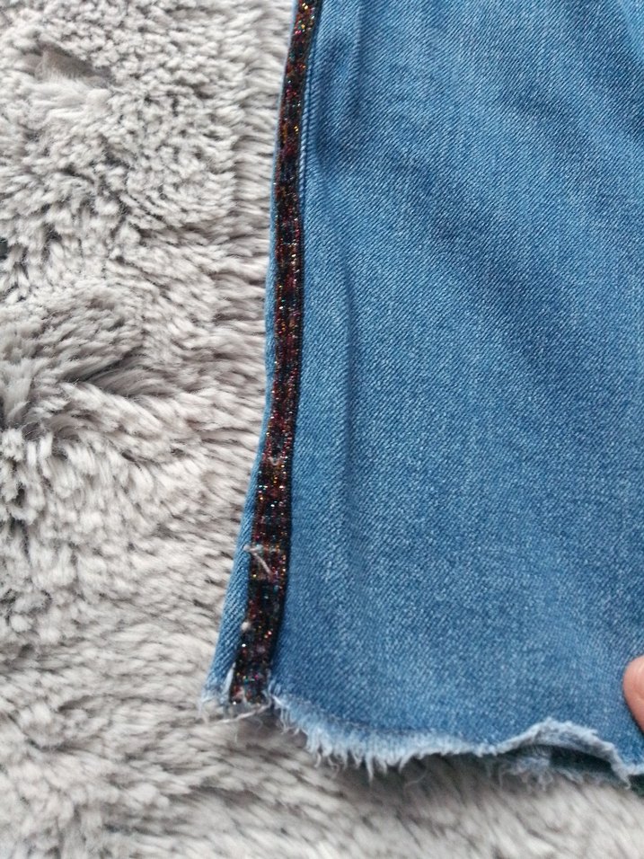 Nakışlı Mavi Kadın Midi Kot Pantolon - Görsel 2