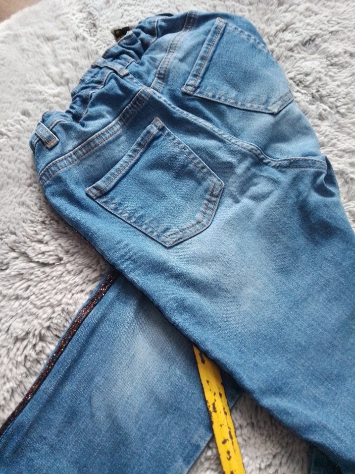 Nakışlı Mavi Kadın Midi Kot Pantolon - Görsel 4