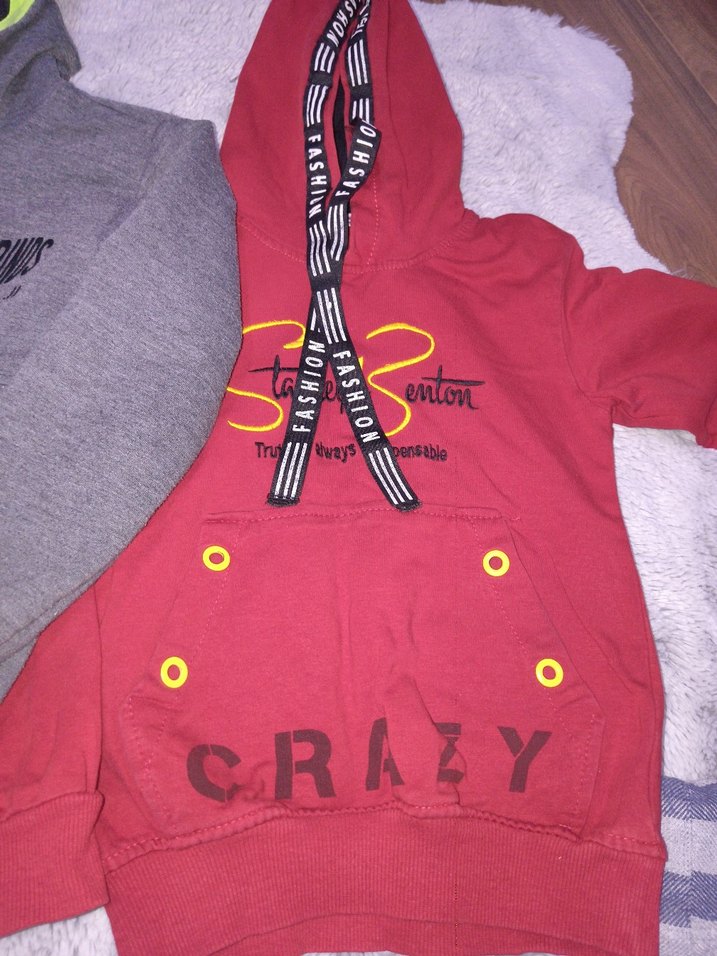 Gri Kapüşonlu Erkek Sweatshirt - Görsel 2