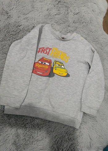 Erkek Çocuk Gri Renkli Baskılı Sweatshirt - Görsel 5