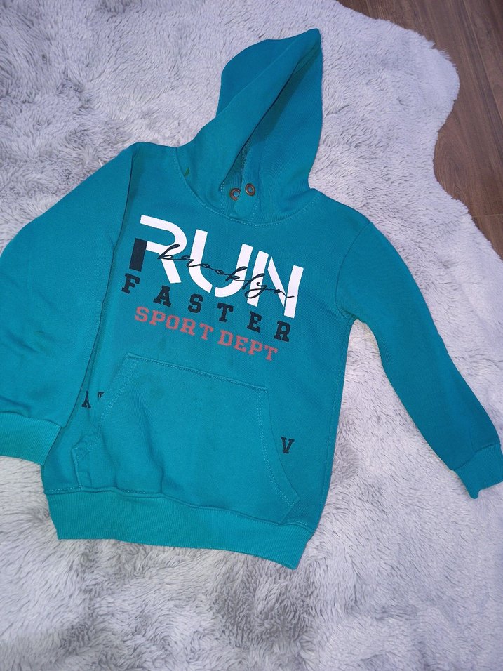 Erkek Çocuk Gri Renkli Baskılı Sweatshirt - Görsel 3