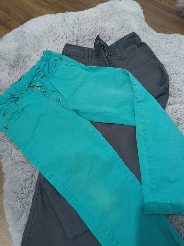 Turkuaz Kemerli Erkek Çocuk Kot Pantolon - Görsel 2