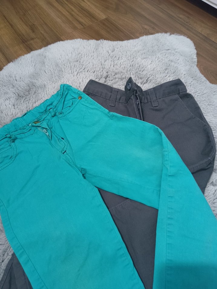 Turkuaz Kemerli Erkek Çocuk Kot Pantolon - Görsel 3