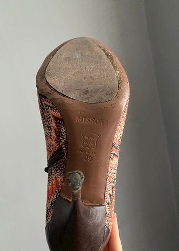 39 Beden kahverengi Renk MISSONI Vintage Ayakkabı