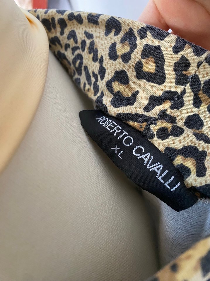 Roberto Cavalli Gri Leopar Desenli Salaş Eşofman Altı - Görsel 5