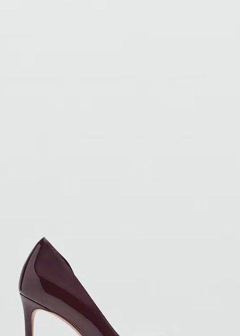 Mango Bordo Rugan Stiletto Kadın Ayakkabı