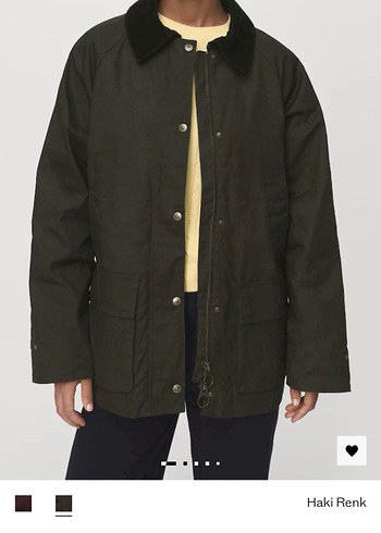 Mango Düğmeli yeşil mumlu Kadın parka