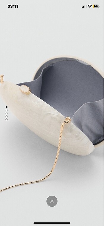 Beden beyaz Renk Mango clutch elmas çanta