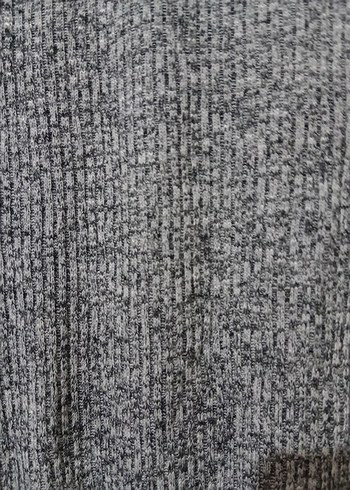 Gri Uzun Kollu Triko Midi Elbise - Görsel 3