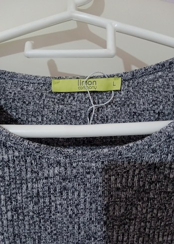 Gri Uzun Kollu Triko Midi Elbise - Görsel 2