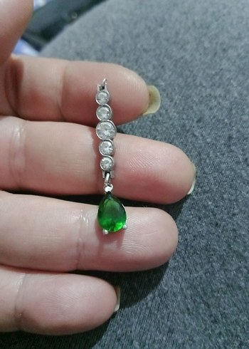Yeşil Damla Taşlı Kadın Kolye Ucu - Görsel 4