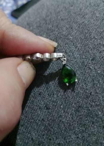 Yeşil Damla Taşlı Kadın Kolye Ucu - Görsel 5