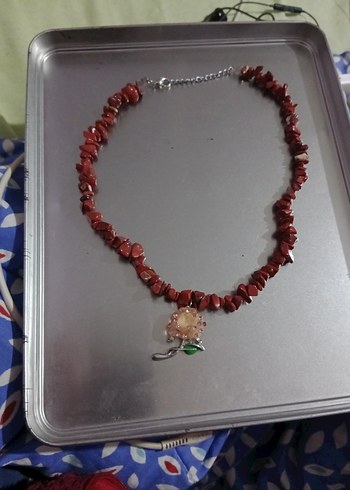 Kırmızı Boncuklu Mini Kolye - Görsel 6