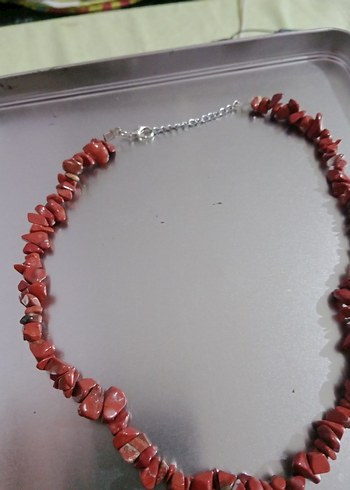 Kırmızı Boncuklu Mini Kolye - Görsel 5