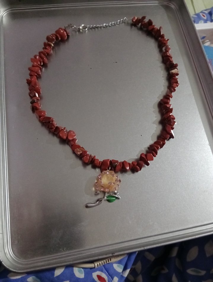 Kırmızı Boncuklu Mini Kolye - Görsel 3