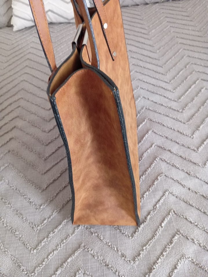 Taba Deri Kadın Omuz Çantası - Görsel 3