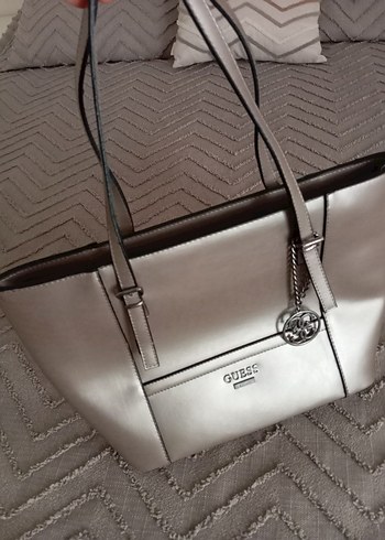 Guess Gri Deri Kadın Çanta - Görsel 2