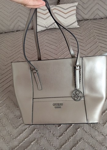 Guess Gri Deri Kadın Çanta - Görsel 3