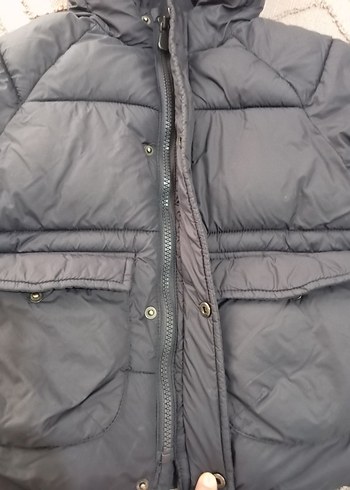 Erkek Çocuk koyu lacivert kapüşonlu içi polar şişme mont - Görsel 7