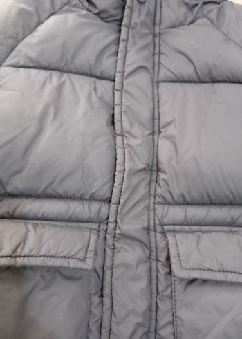 Erkek Çocuk koyu lacivert kapüşonlu içi polar şişme mont - Görsel 8