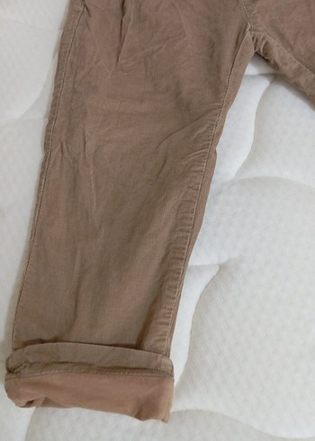 Bej Erkek Çocuk ince kadife Rahat Pantolon - Görsel 2
