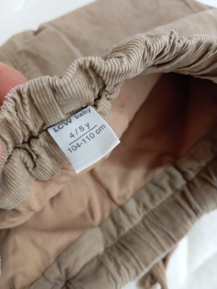 Bej Erkek Çocuk ince kadife Rahat Pantolon - Görsel 5