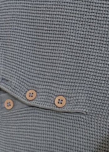 Gri Erkek Çocuk Örgü Kazak - Görsel 4