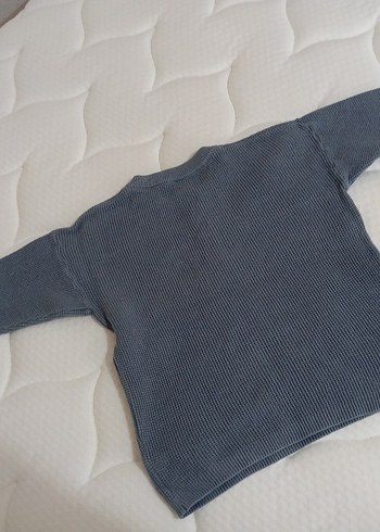 Gri Erkek Çocuk Örgü Kazak - Görsel 2