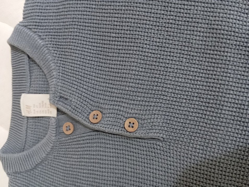 Gri Erkek Çocuk Örgü Kazak - Görsel 4