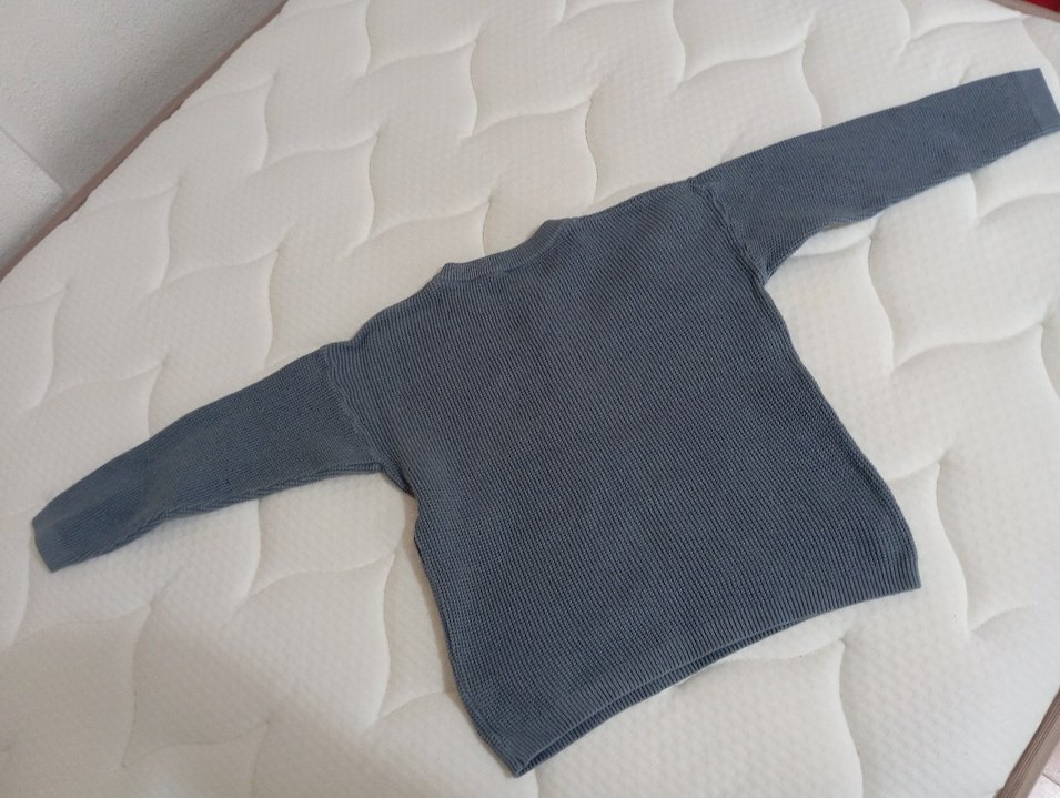 Gri Erkek Çocuk Örgü Kazak - Görsel 2