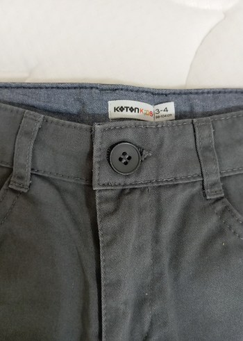 Düğmeli Gri Erkek Çocuk Kot Pantolon - Görsel 5
