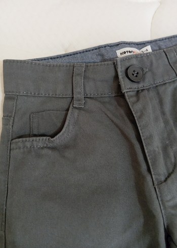 Düğmeli Gri Erkek Çocuk Kot Pantolon - Görsel 4