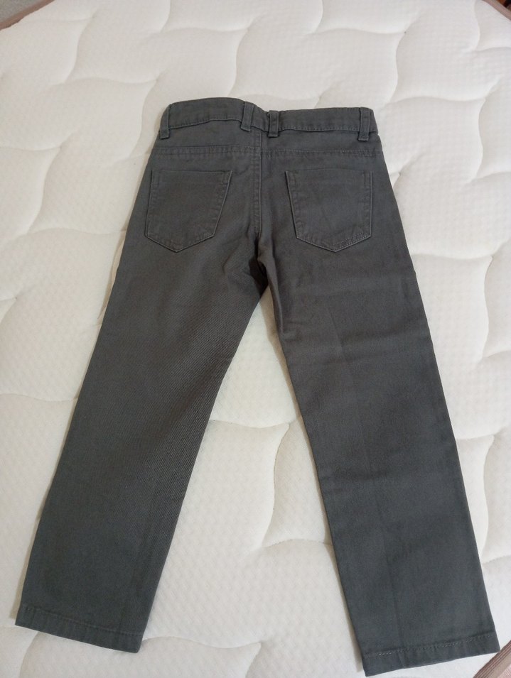 Düğmeli Gri Erkek Çocuk Kot Pantolon - Görsel 2