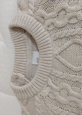 Erkek Çocuk Bej Örgü Uzun Kollu Triko Kazak - Görsel 4