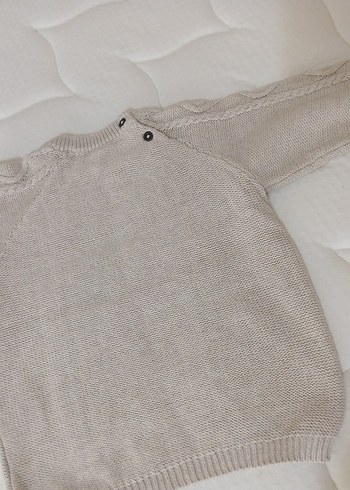 Erkek Çocuk Bej Örgü Uzun Kollu Triko Kazak - Görsel 2